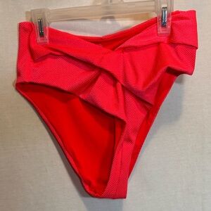 AA-452 Aerie NWT High Cut Cheeky Pink Summer Swim Bikini Bottoms Size M‎
